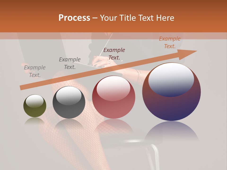 Flirting Fashion Businesswoman PowerPoint Template