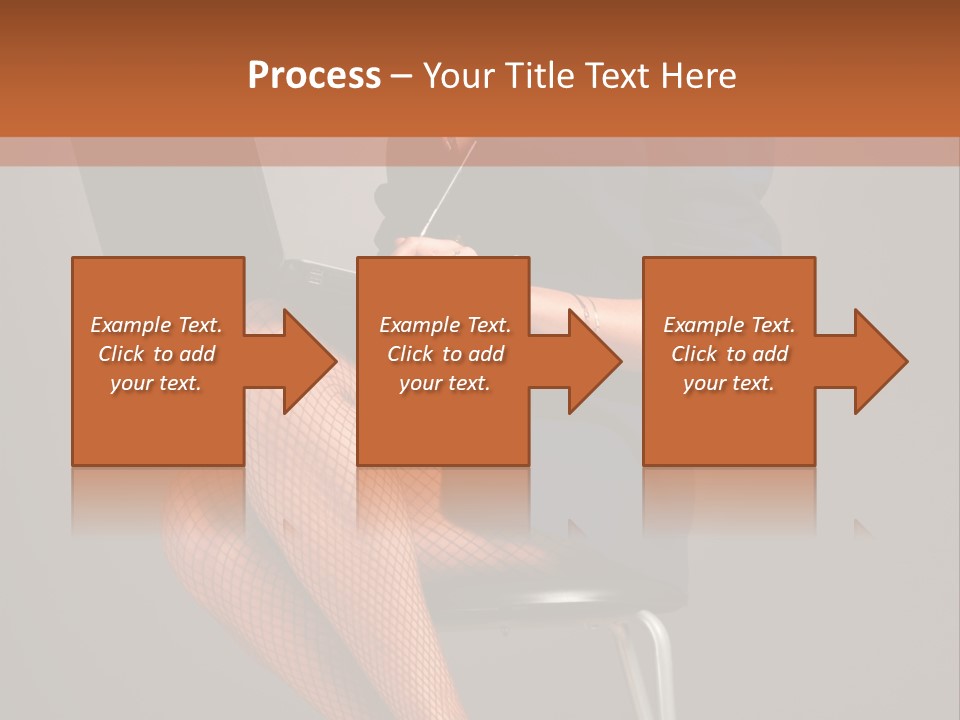 Flirting Fashion Businesswoman PowerPoint Template