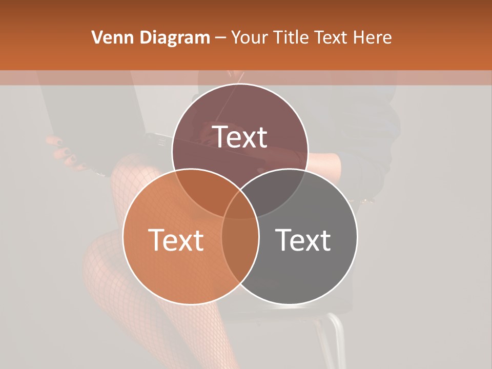 Flirting Fashion Businesswoman PowerPoint Template