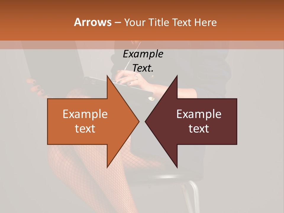 Flirting Fashion Businesswoman PowerPoint Template