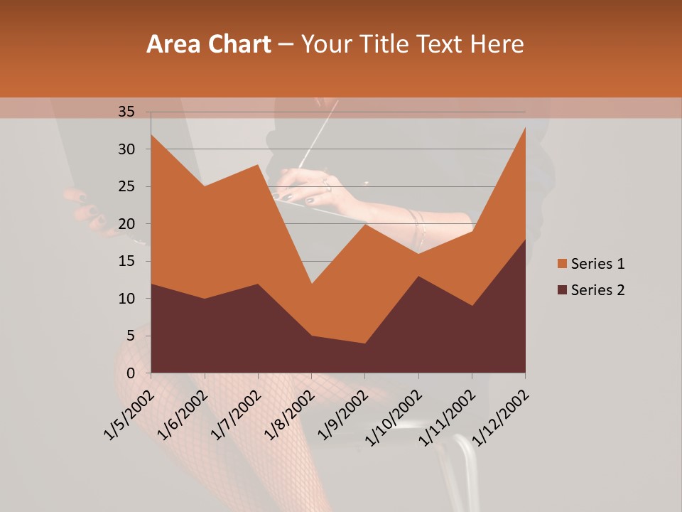 Flirting Fashion Businesswoman PowerPoint Template