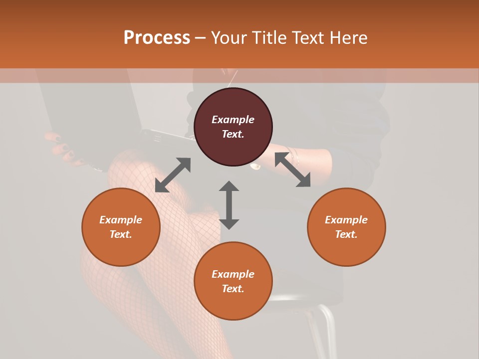 Flirting Fashion Businesswoman PowerPoint Template