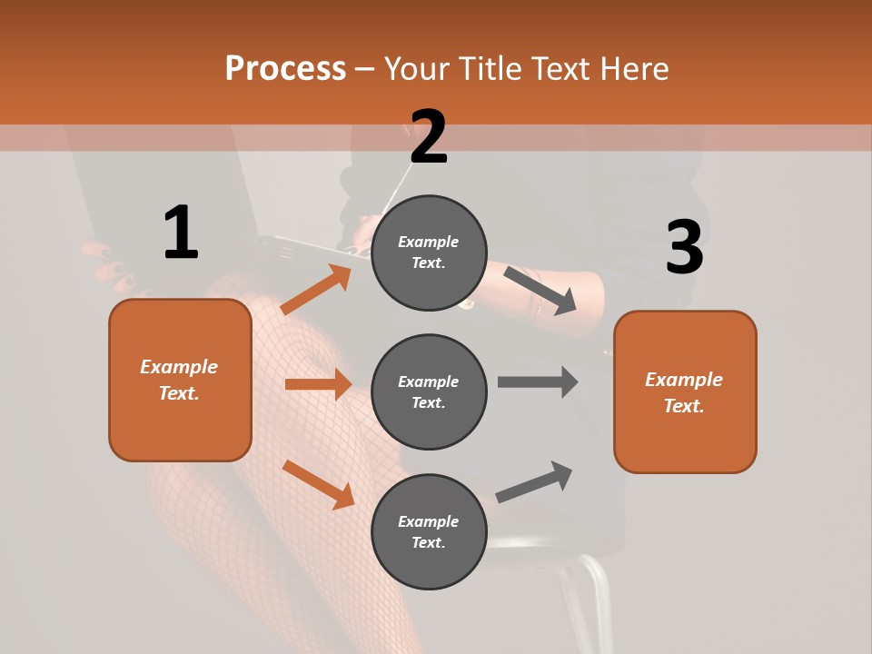 Flirting Fashion Businesswoman PowerPoint Template