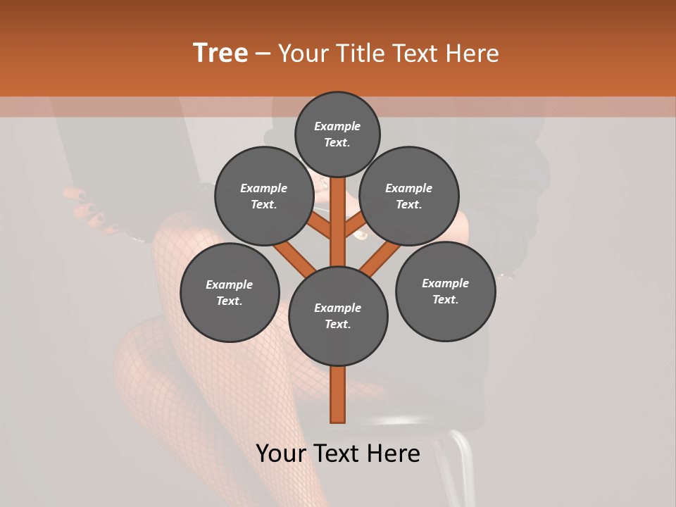 Flirting Fashion Businesswoman PowerPoint Template