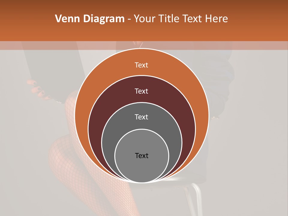 Flirting Fashion Businesswoman PowerPoint Template