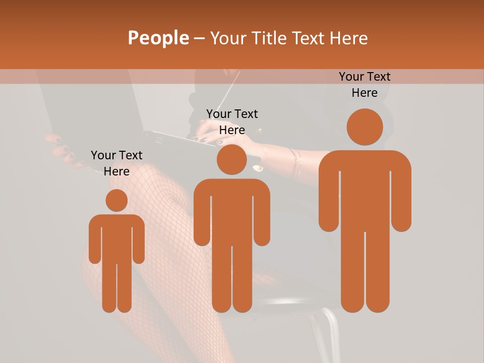 Flirting Fashion Businesswoman PowerPoint Template