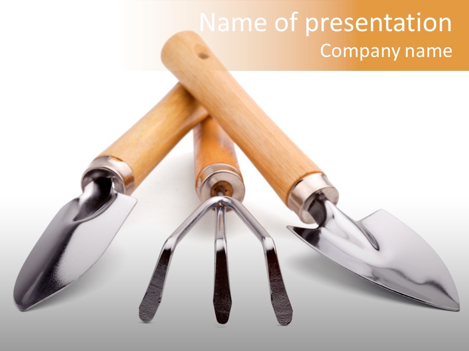 Agriculture Trowel Scoop PowerPoint Template