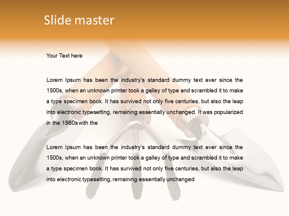 Agriculture Trowel Scoop PowerPoint Template