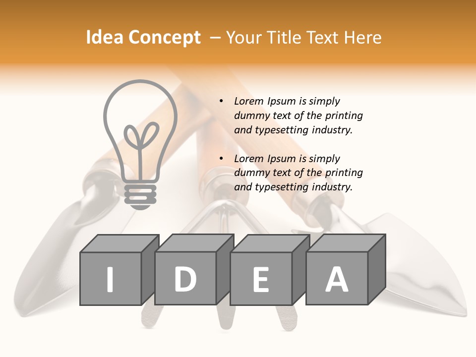 Agriculture Trowel Scoop PowerPoint Template