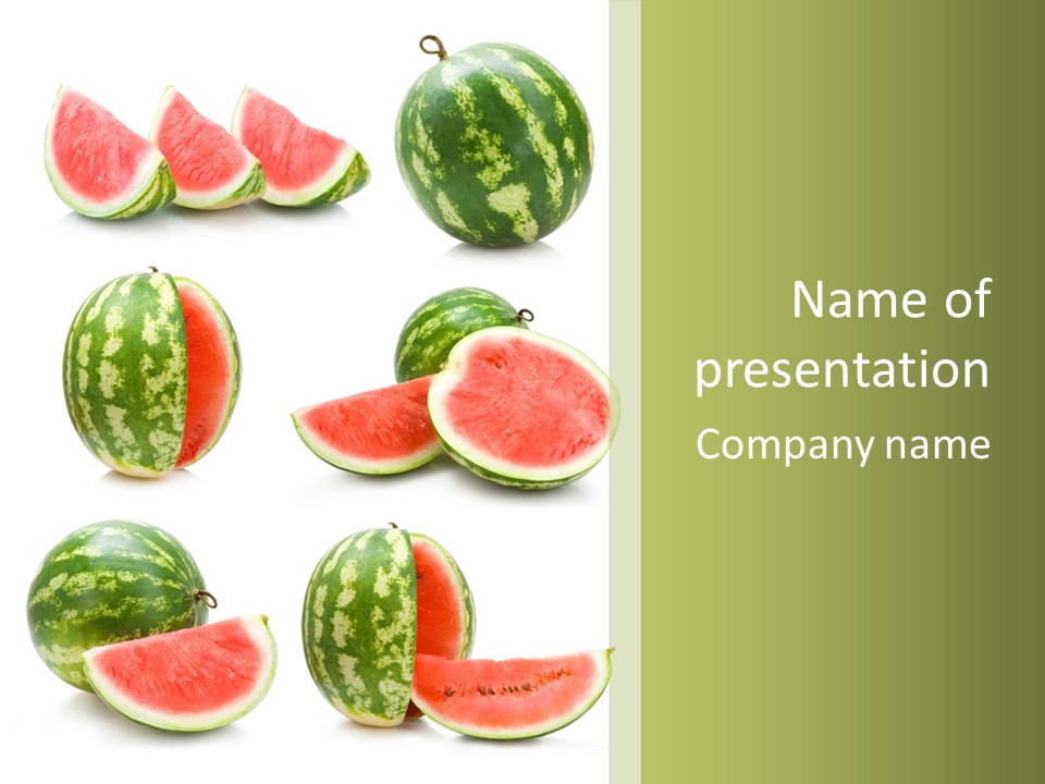 Healthy Eating Melon Food PowerPoint Template