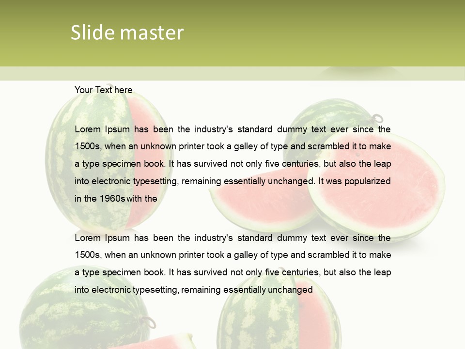 Healthy Eating Melon Food PowerPoint Template