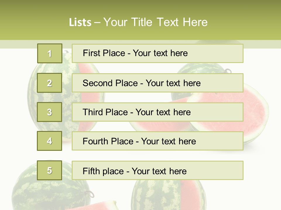 Healthy Eating Melon Food PowerPoint Template