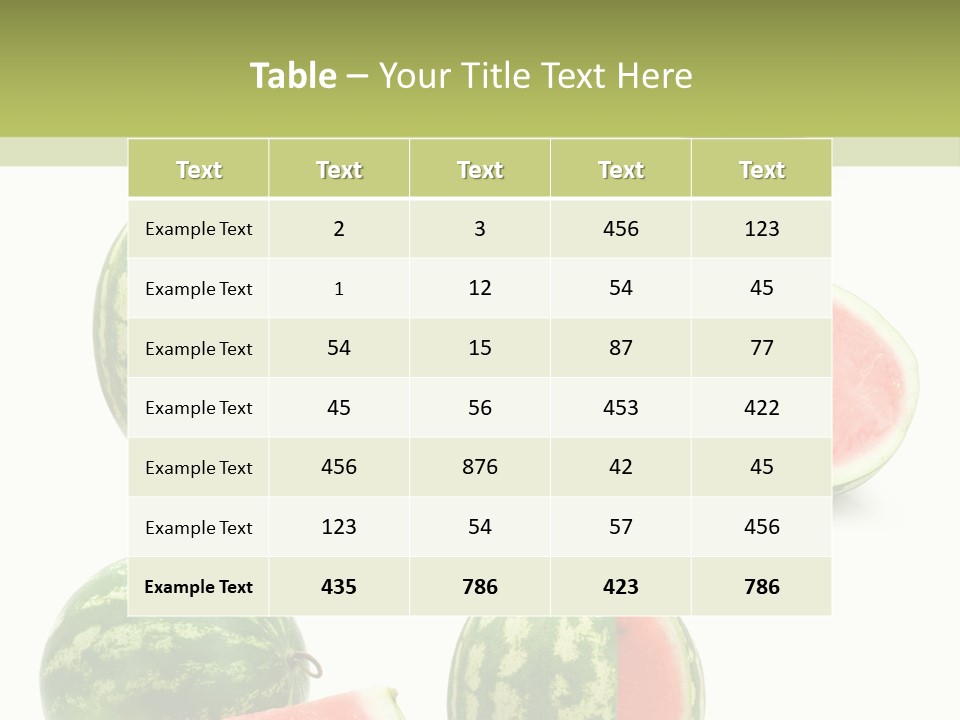 Healthy Eating Melon Food PowerPoint Template