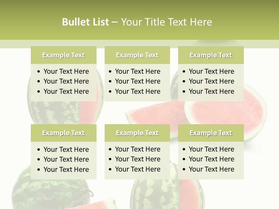 Healthy Eating Melon Food PowerPoint Template