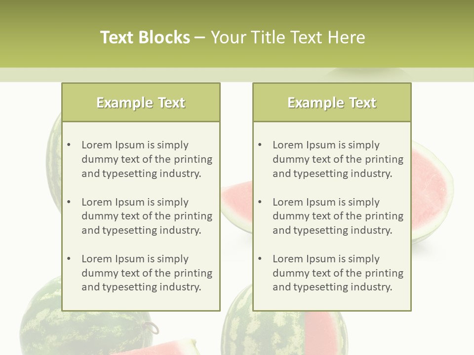 Healthy Eating Melon Food PowerPoint Template