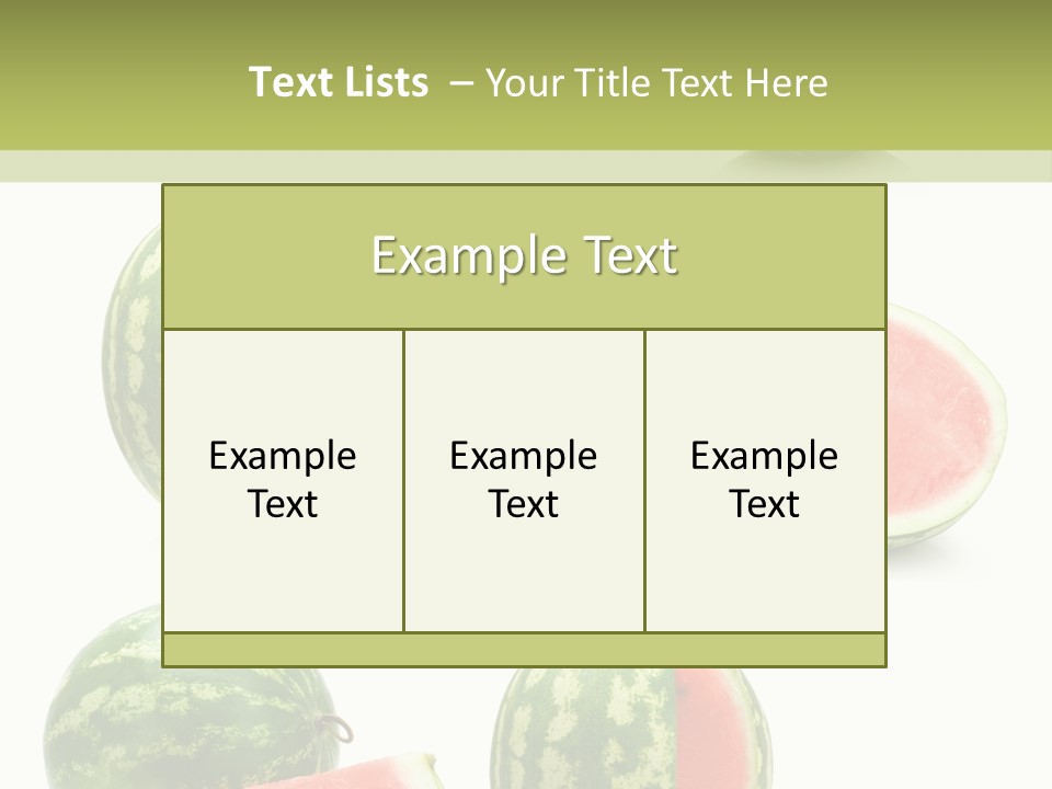 Healthy Eating Melon Food PowerPoint Template