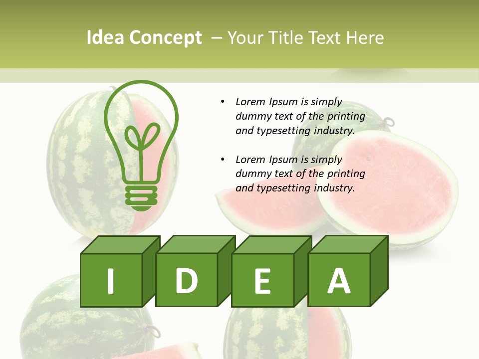 Healthy Eating Melon Food PowerPoint Template