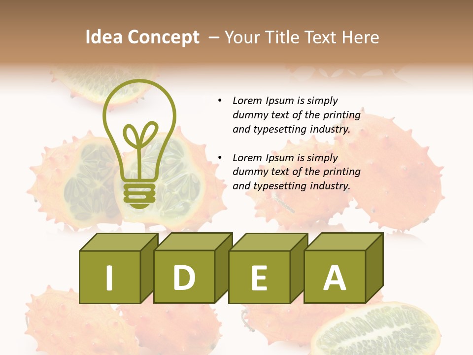 Melon Tropics Horned PowerPoint Template
