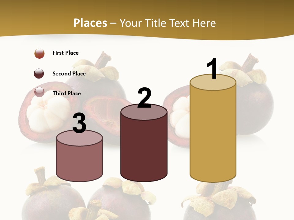 Fruit Garcinia Mangostana Ripe PowerPoint Template