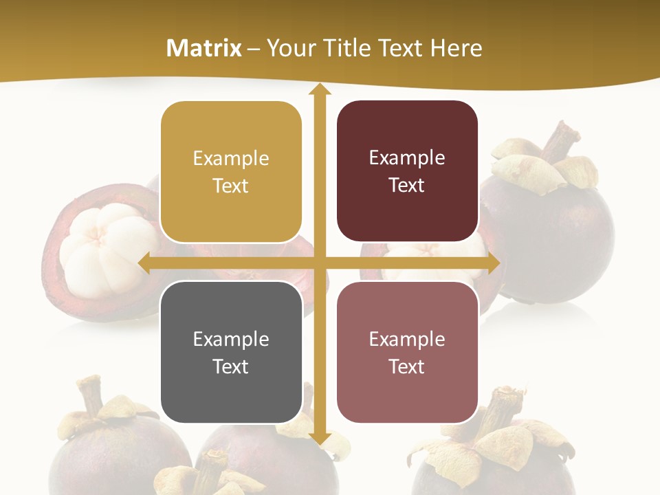 Fruit Garcinia Mangostana Ripe PowerPoint Template