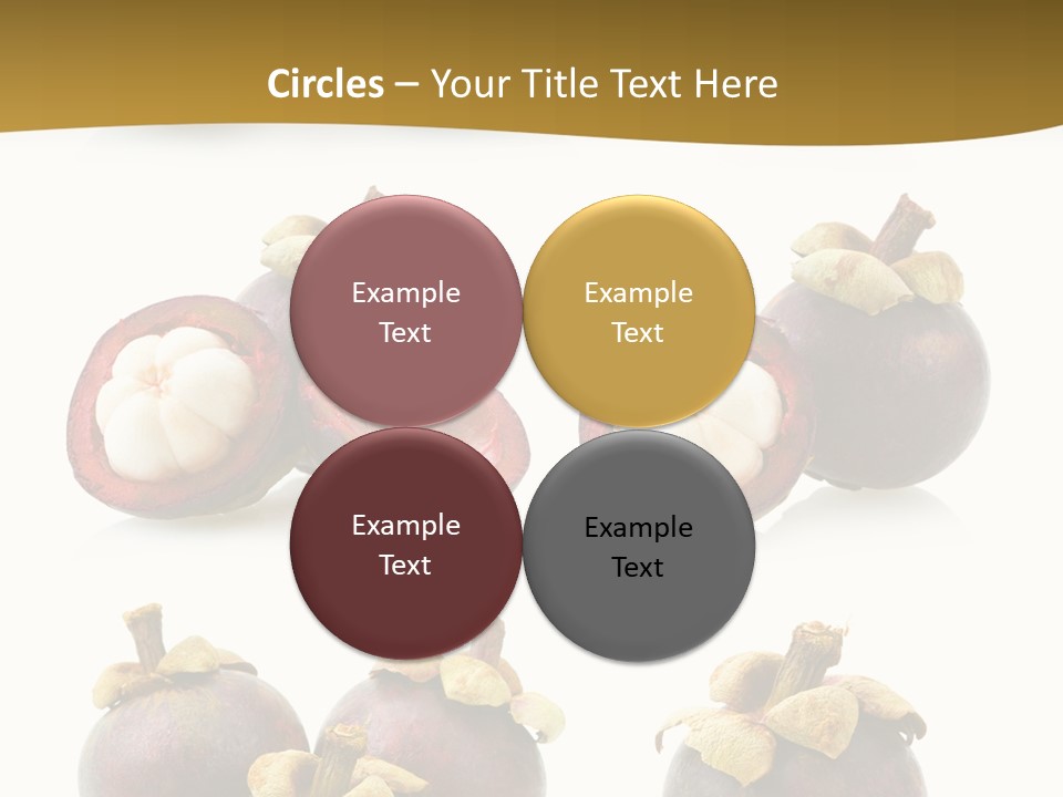Fruit Garcinia Mangostana Ripe PowerPoint Template