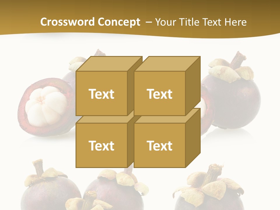 Fruit Garcinia Mangostana Ripe PowerPoint Template