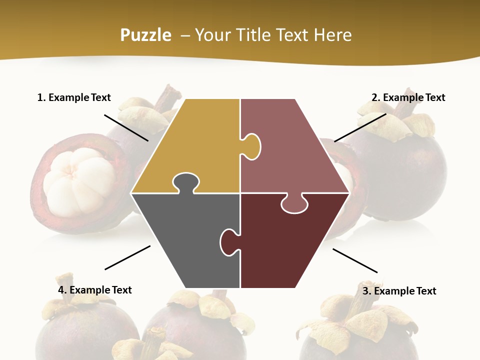 Fruit Garcinia Mangostana Ripe PowerPoint Template