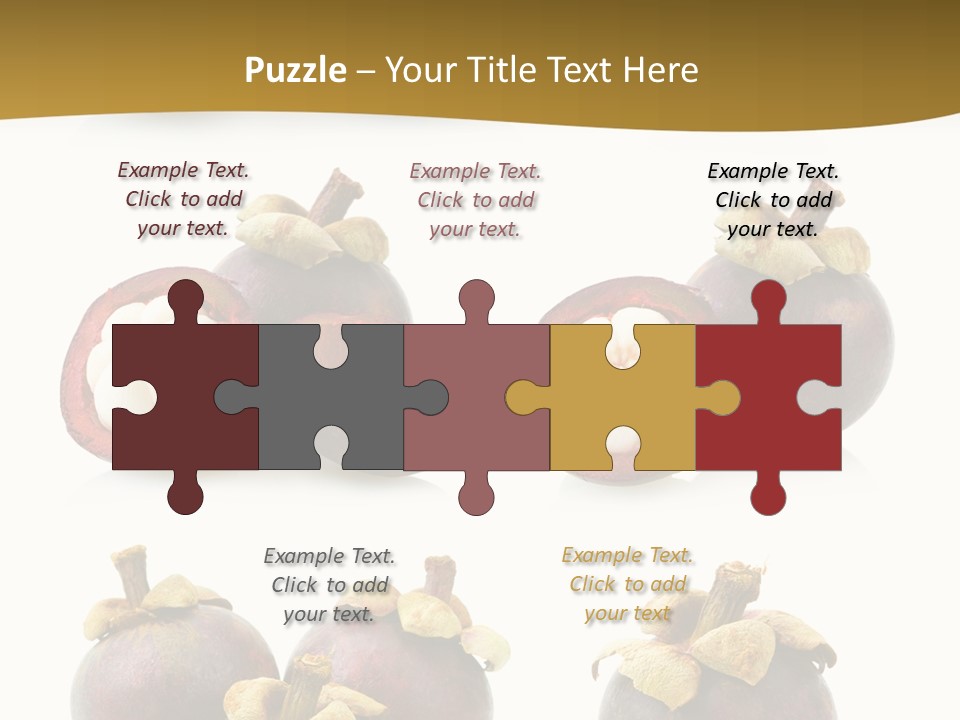 Fruit Garcinia Mangostana Ripe PowerPoint Template