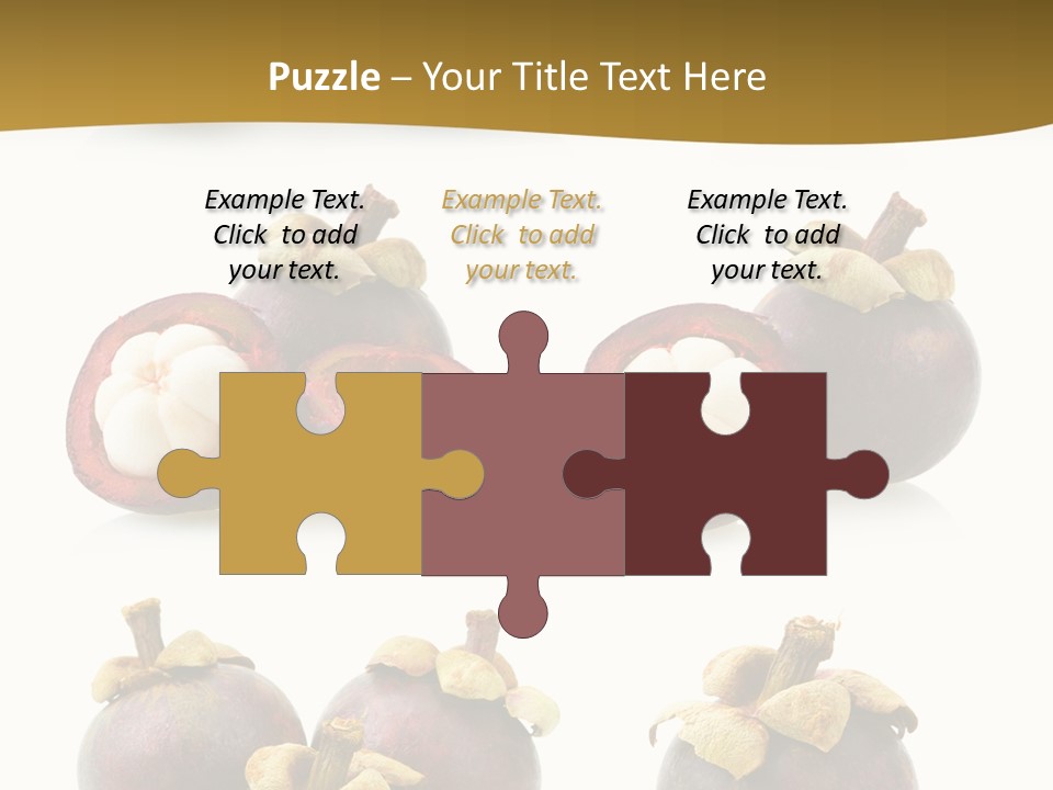 Fruit Garcinia Mangostana Ripe PowerPoint Template