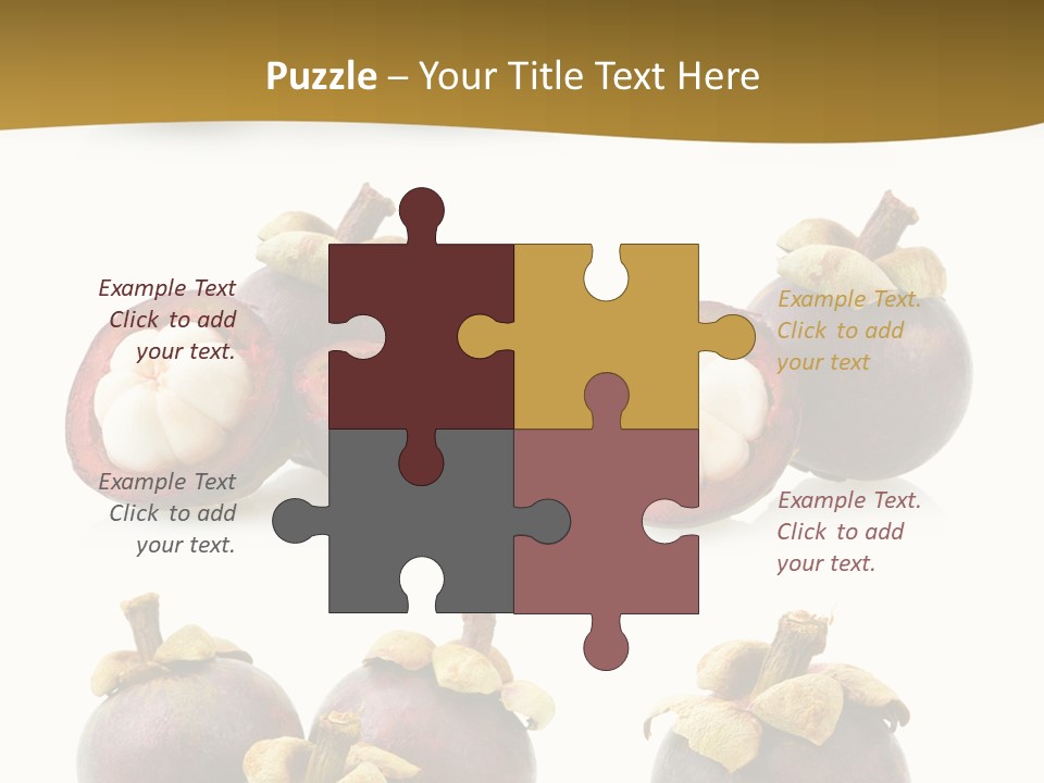 Fruit Garcinia Mangostana Ripe PowerPoint Template