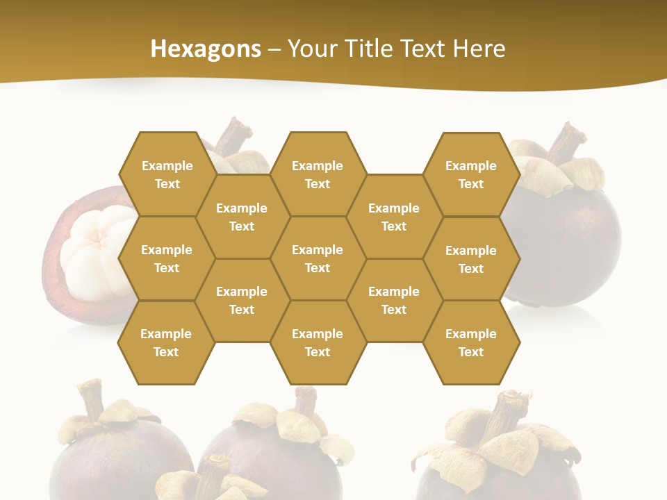 Fruit Garcinia Mangostana Ripe PowerPoint Template