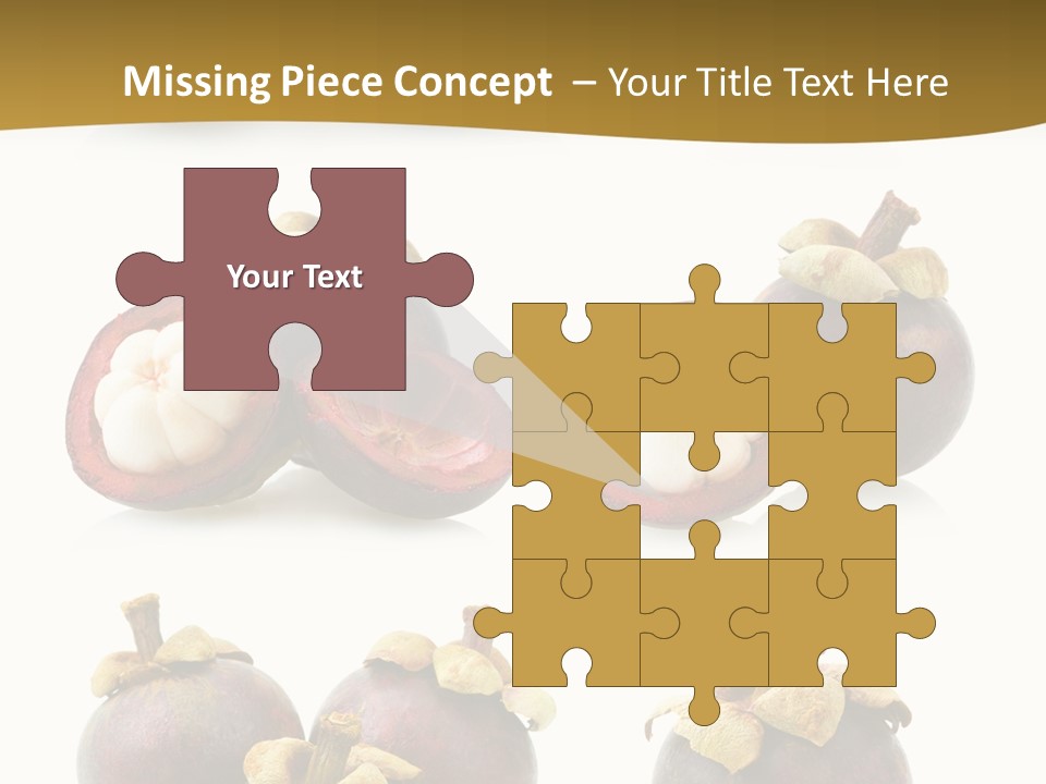 Fruit Garcinia Mangostana Ripe PowerPoint Template