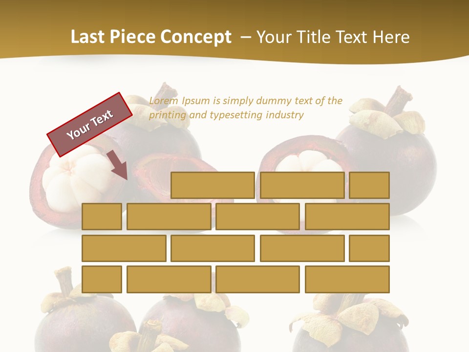 Fruit Garcinia Mangostana Ripe PowerPoint Template