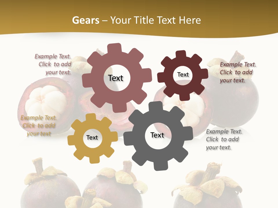 Fruit Garcinia Mangostana Ripe PowerPoint Template