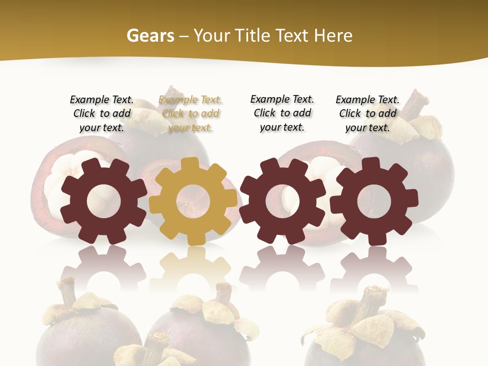 Fruit Garcinia Mangostana Ripe PowerPoint Template