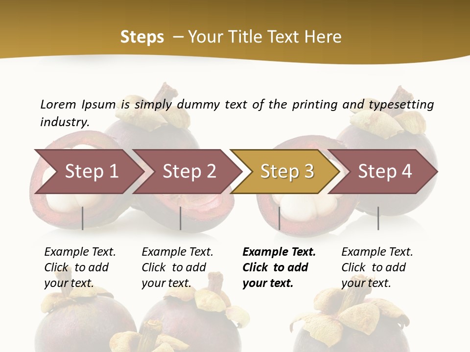 Fruit Garcinia Mangostana Ripe PowerPoint Template