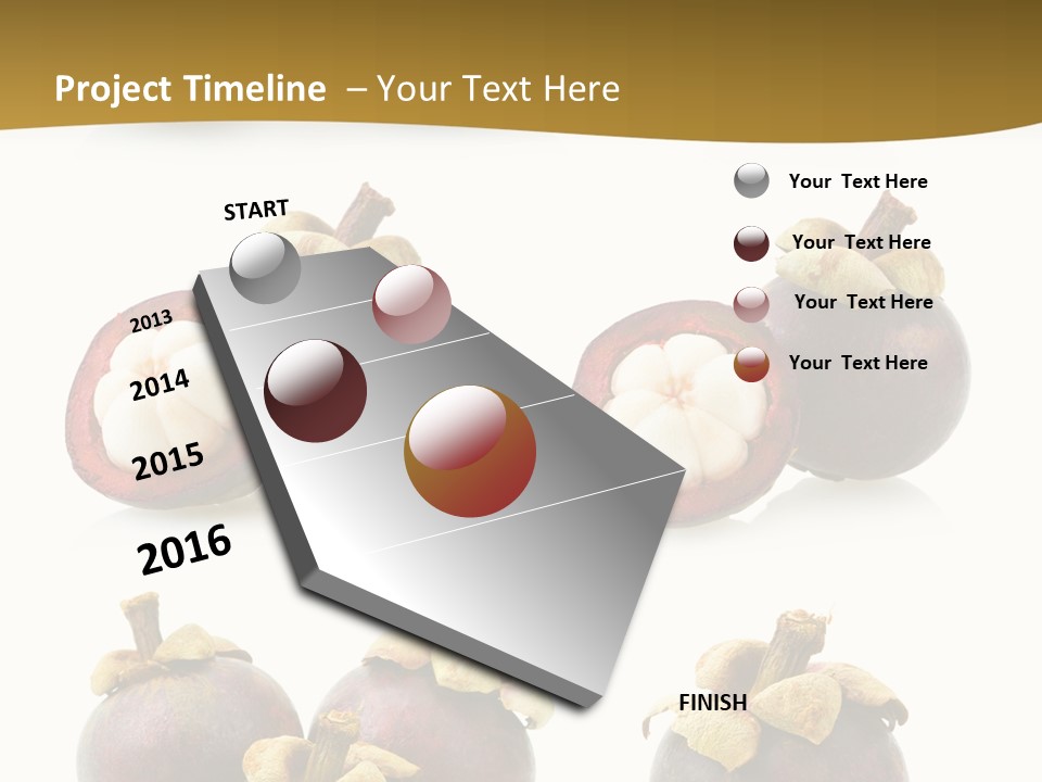 Fruit Garcinia Mangostana Ripe PowerPoint Template
