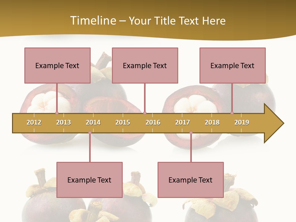 Fruit Garcinia Mangostana Ripe PowerPoint Template