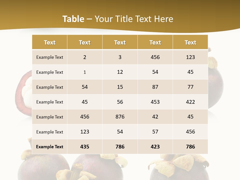 Fruit Garcinia Mangostana Ripe PowerPoint Template