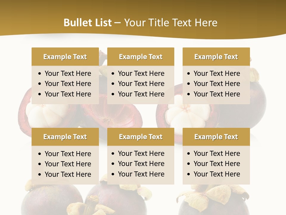 Fruit Garcinia Mangostana Ripe PowerPoint Template