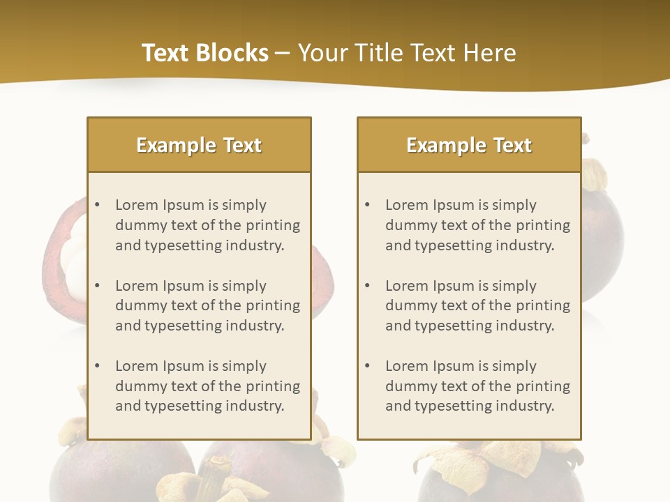 Fruit Garcinia Mangostana Ripe PowerPoint Template