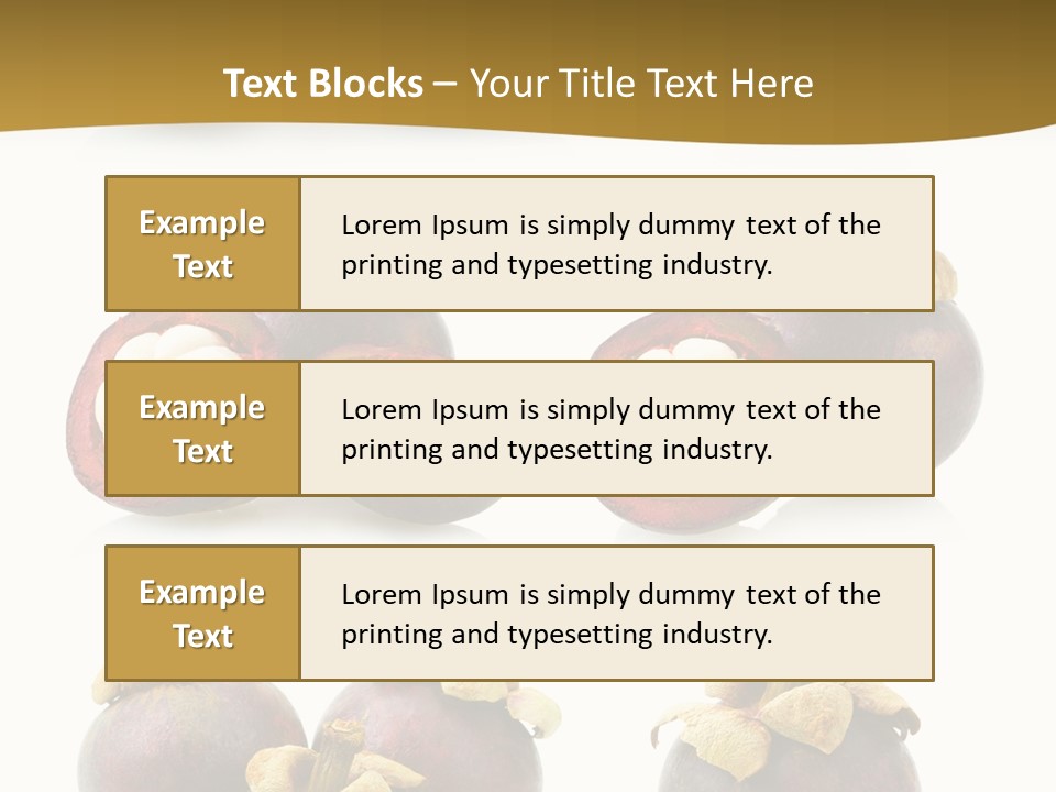 Fruit Garcinia Mangostana Ripe PowerPoint Template