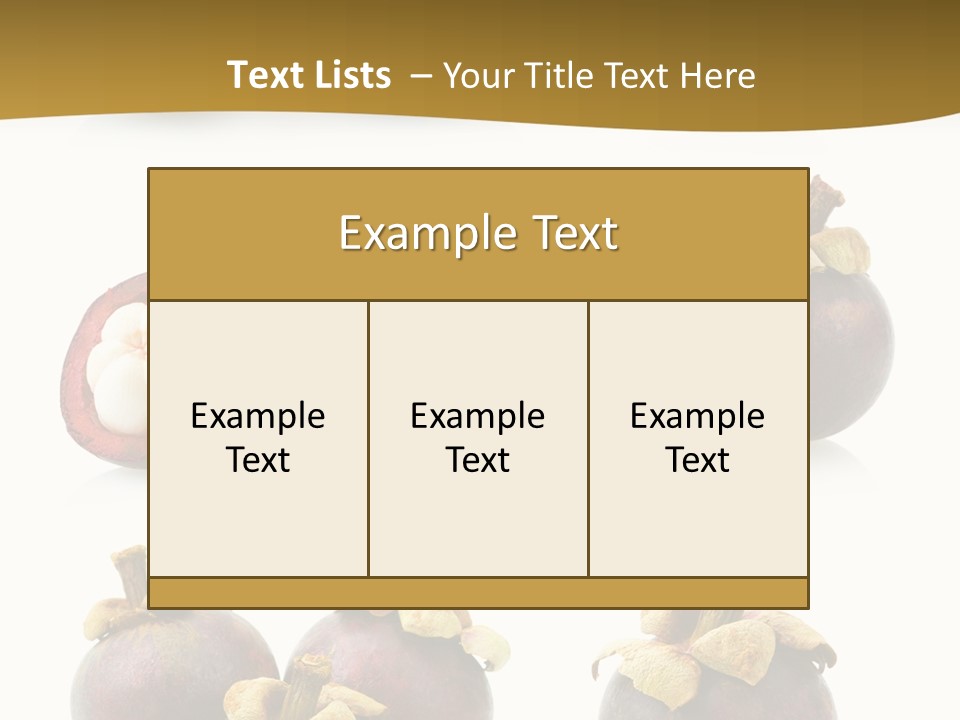Fruit Garcinia Mangostana Ripe PowerPoint Template