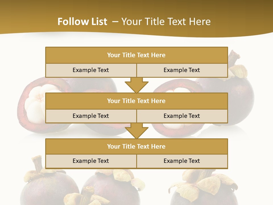 Fruit Garcinia Mangostana Ripe PowerPoint Template