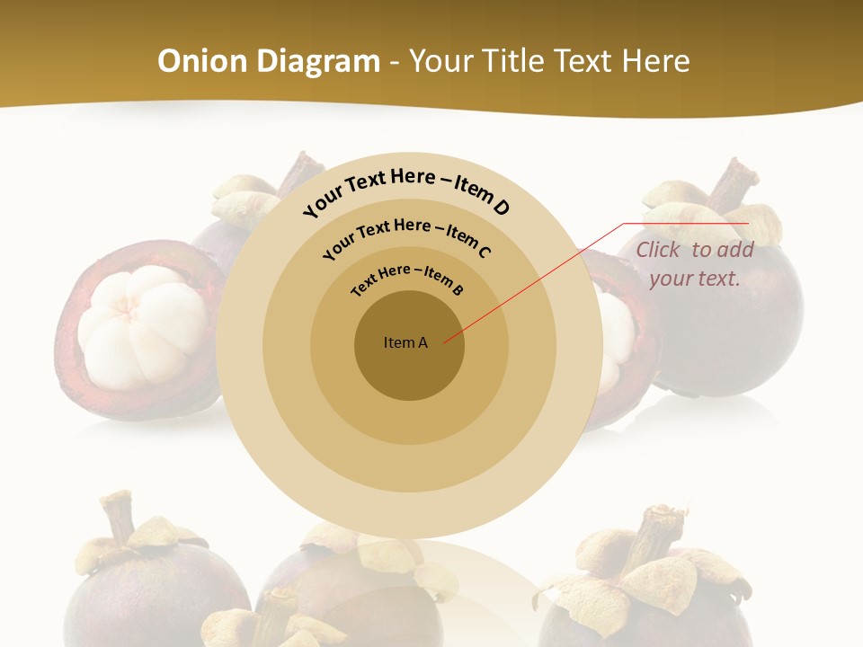 Fruit Garcinia Mangostana Ripe PowerPoint Template