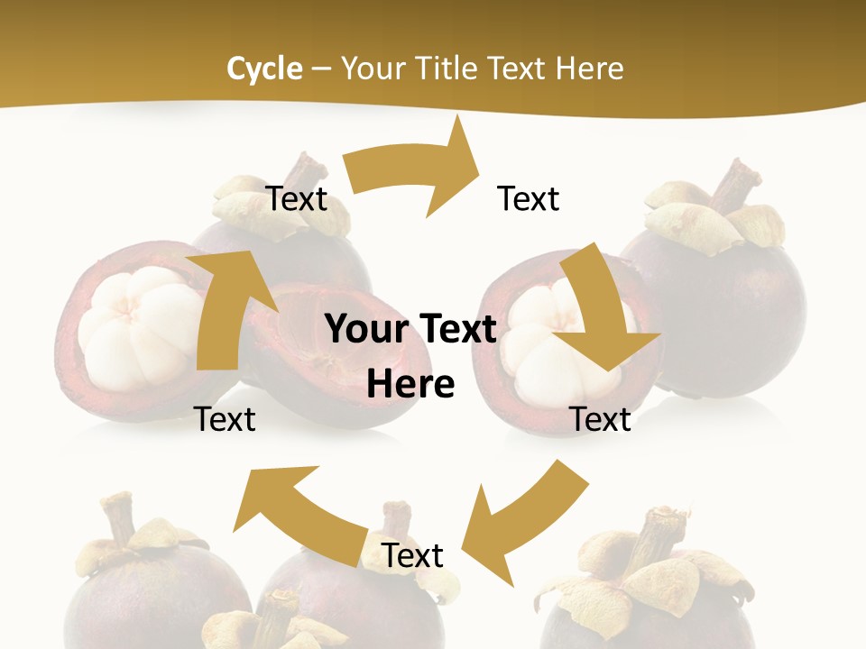 Fruit Garcinia Mangostana Ripe PowerPoint Template