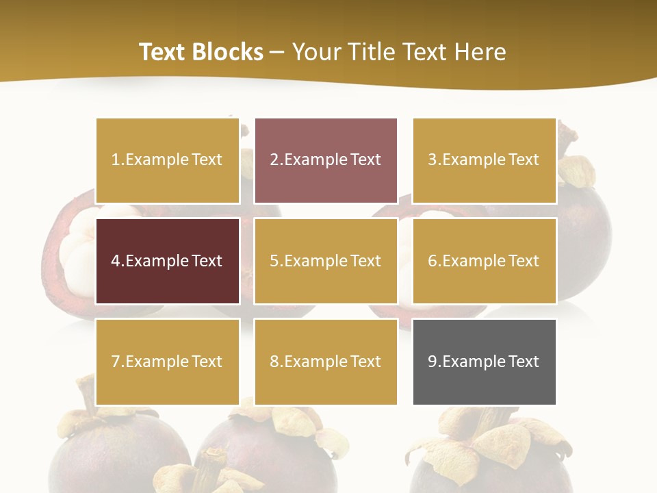 Fruit Garcinia Mangostana Ripe PowerPoint Template