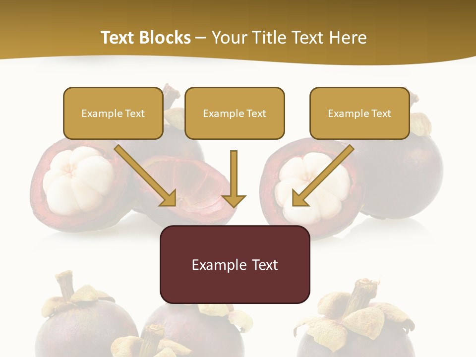 Fruit Garcinia Mangostana Ripe PowerPoint Template