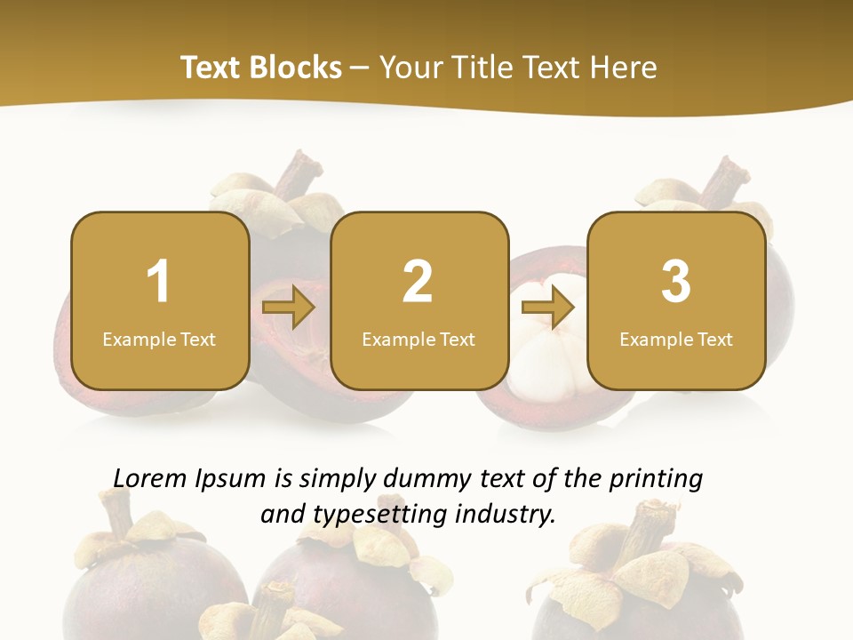 Fruit Garcinia Mangostana Ripe PowerPoint Template