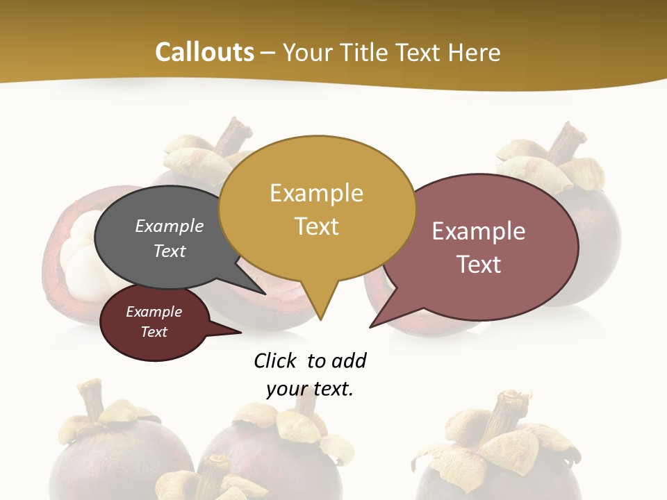 Fruit Garcinia Mangostana Ripe PowerPoint Template